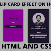 3D Flip Card Effect On Hover HTML And CSS Only