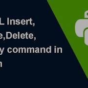 MySQL Insert Update Delete Display Command In Python Database Connectivity Python With Mysql