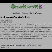 Практическое задание по Java Упражнение 10 14 RemoveShorterStrings 1 ArrayList коллекции
