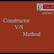 Difference Of Constructor And Method Java Method