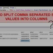 How To Split Comma Separated String Values Into Columns