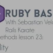 Ruby Basics Ruby Methods Visibility