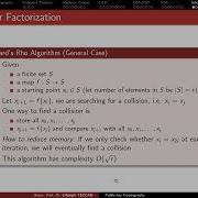 Pollard S Rho Algorithm For Integer Factorization