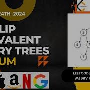 951 Flip Equivalent Binary Trees Tree Depth First Search Leetcode Daily Challenge JAVA