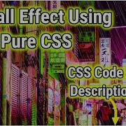 Rainfall Effect Using HTML CSS 2020 HTML CSS Rain Code