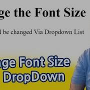 How To Change Font Size With A Dropdown List HTML And JavaScript Tutorial