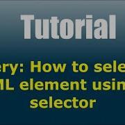 JQuery How To Select An HTML Element Using Id Selector