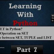 2022 What Is A SET In Python Properties Of SET Different Operations On SET Part 7