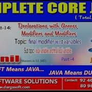 Core Java Declarations With Access Modifiers Local Variables And Final Local Variabl Part 4