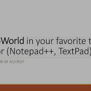 HelloWorld In Your Favorite Text Editor