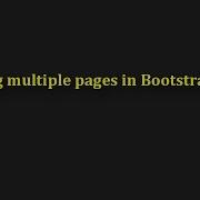 Multiple Pages In Bootstrap Studio