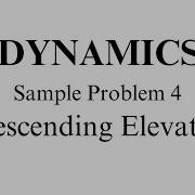 Dynamics Sample Problem 4 Descending Elevator