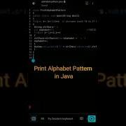 Program To Print Alphabet Pattern In Java Shorts