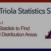 Statdisk Section 6 1 Using Statdisk To Find A Normal Distribution Area