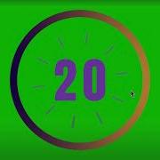 39 Seconds Countdown Timer With Number Display With Alarm Greenscreen Copyright Free