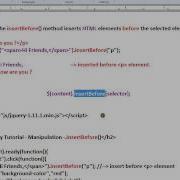 INSERTBEFORE METHOD IN JQUERY DEMO