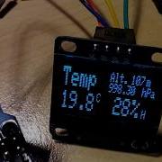 Extremely Simple Barometer Pressure Measuring System With BME280 Sensor Displayed Onto An I2C OLED