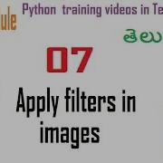 How To Apply Filters In Images Pillow Python Telugu