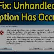 Unhandled Exception Has Occurred In Your Application If You Click Continue The Application