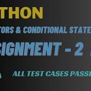 Assignment 2 B Operators Conditional Statement Answer Python NxtWave CCBP 4 0