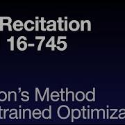 Newton S Method And Constrained Optimization CMU 16 745 Recitation 2