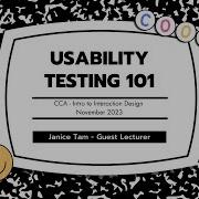 Usability Testing 101