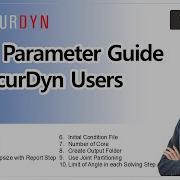 Webinar RecurDyn Solver Parameter Guide