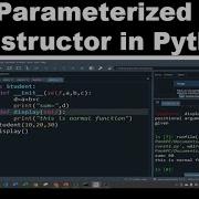 Parameterized Constructor In Python Python Parameterized Constructor Python Programming 68