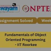 Fundamentals Of Object Oriented Programming Week 1 NPTEL ANSWERS 2025 Nptel2025 Myswayam NPTEL