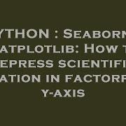 PYTHON Seaborn Matplotlib How To Repress Scientific Notation In Factorplot Y Axis