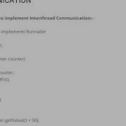 JAVA PROGRAM TO IMPLEMENT INTERTHREAD COMMUNICATION
