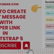 How To Create Alert Message With Hyperlink In Bootstrap 5 Html Css Bootstrap Alert Hyperlinks