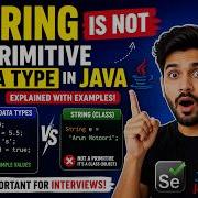 162 String Is Not A Primitive Data Type In Java Selenium Java 2026