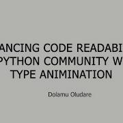 Enhancing Code Readability In Python Communities With Type Annotations Dolamu Oludare
