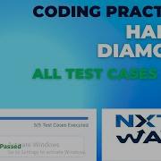 Coding Practice 18 Hallow Diamond 2 NXTWAVE CCBP Character Printing In Diamond Telugu