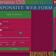 Responsive Form Design In Materialize Css Responsive Web Form Materialize Css Tutorial