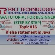Java Tutorial For Beginners 16 If Else Statement In Java Control Statements Raj Technologies