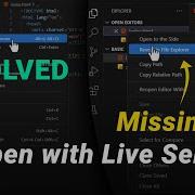 VS CODE Open With Live Server Missing In VS Code