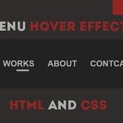 COOL MENU HOVER EFFECTS USING HTML AND CSS
