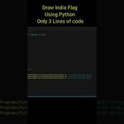 Draw INDIA FLAG Using Python Python Project CodeWithShani Shorts
