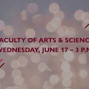 Wednesday June 17 2026 3 P M Faculty Of Arts And Science