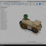 Fusion 360 Миниатюрный поезд сборочный чертеж в разобранном виде