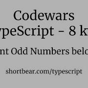 Codewars Typescript Count Odd Numbers Below N