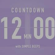 12 Minute Countdown Timer Flip Clock With Bell Alerts