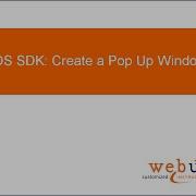 IOS SDK Create A Pop Up Window