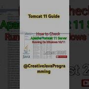 How To Test Tomcat Web Server After Installation Tomcat Apache Tomcat11 Shorts