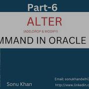 Alter Command In Oracle SQL In Hindi