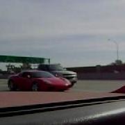 Ferrari 360 Spider On Freeway