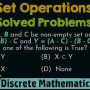 Set Operations Solved Problems