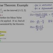 Mean Value Theorem Rational Function